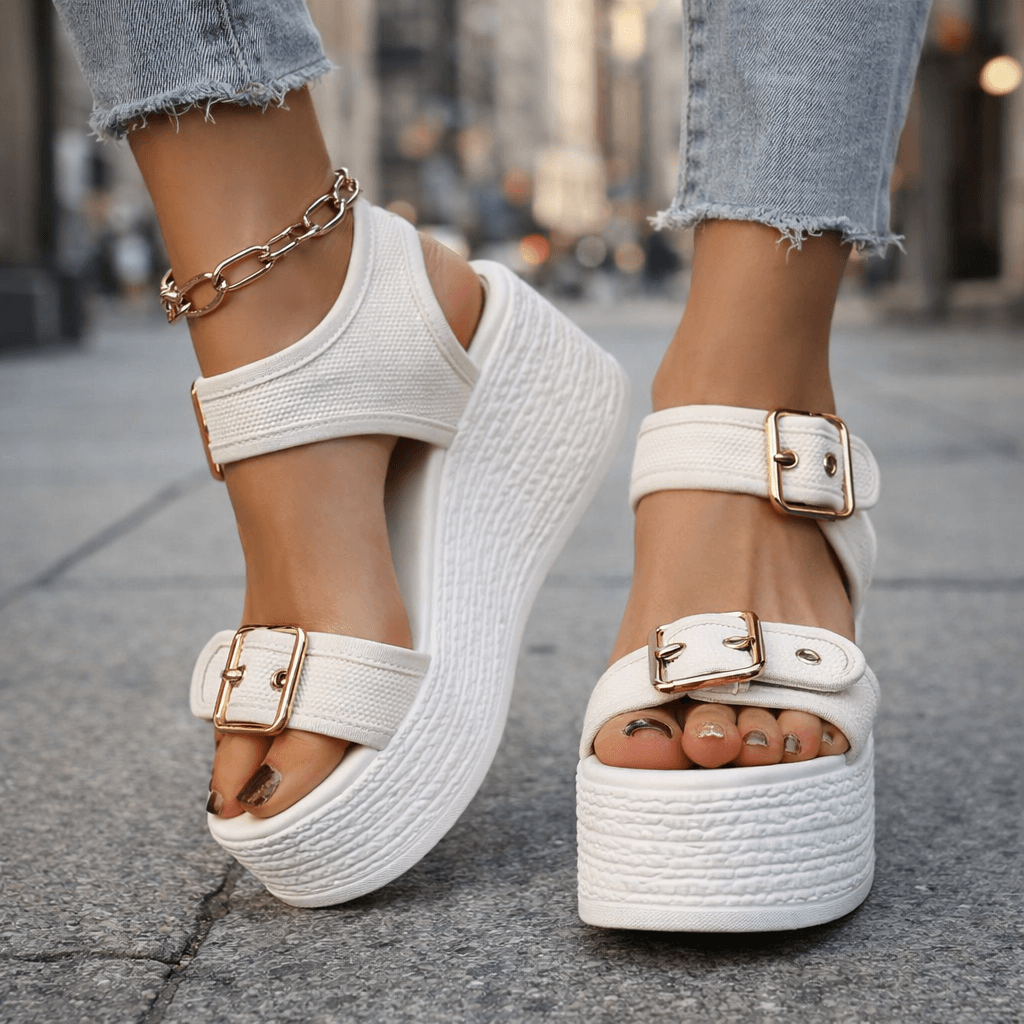 Sandales à Talon Wedge Naia avec Boucle