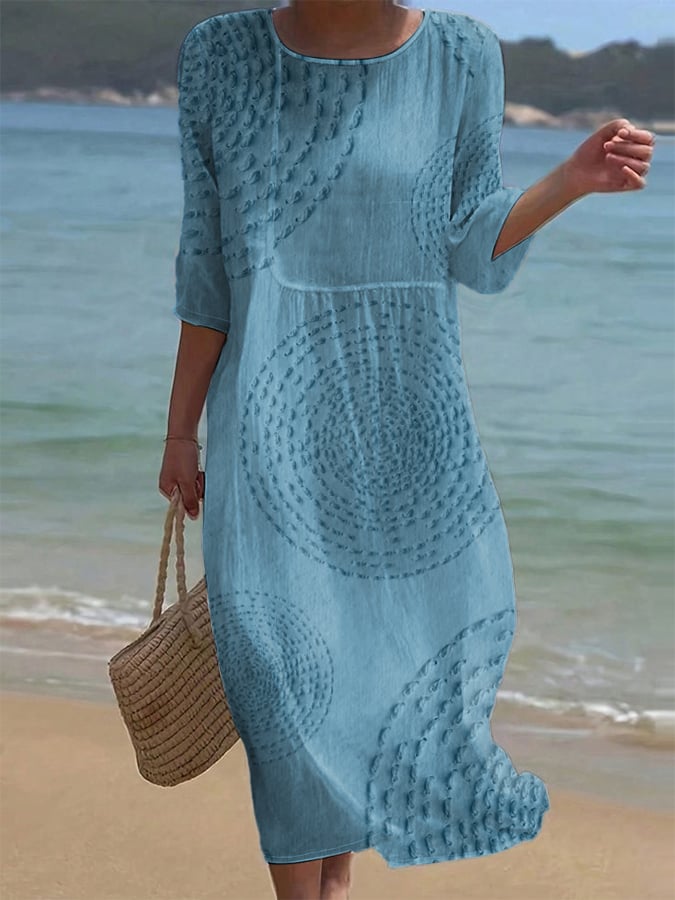 Robe décontractée pour femme brodée.