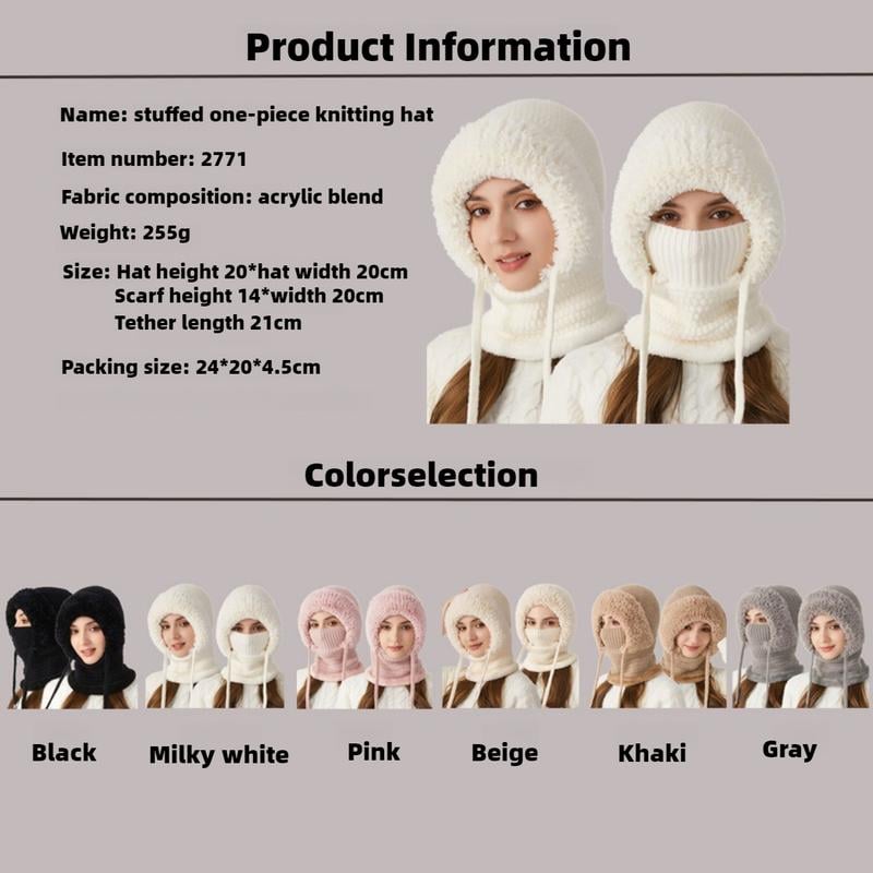 Women's Versatile 3-in-1 Beanie Hat