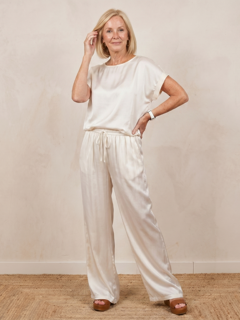 Shiloh | Completo di Pantaloni con Vita Regolabile a Maniche Corte