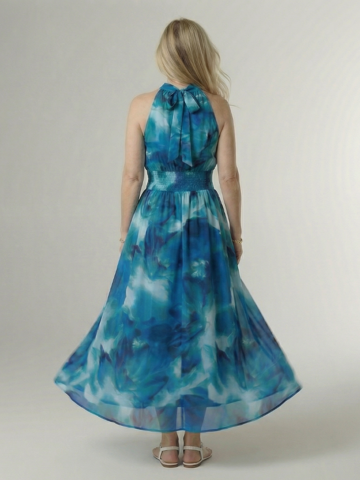 Sylin | Abito Midi con Collo All'Americana
