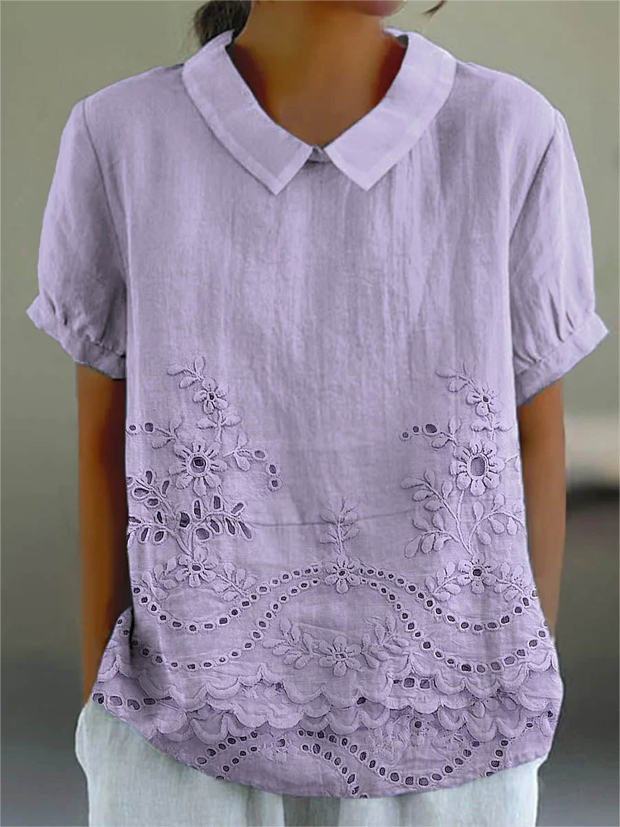 Lily | Camicia Ricamata Floreale