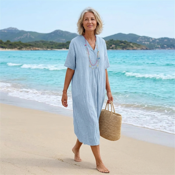 Silvana™ | Robe Maxi Texturée Détendue