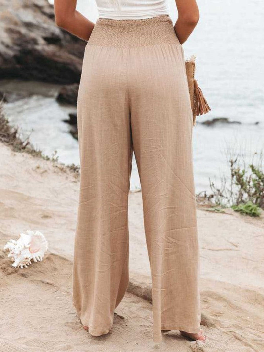 THALIORA – PANTALONS EN LIN À JAMBES LARGES REMI