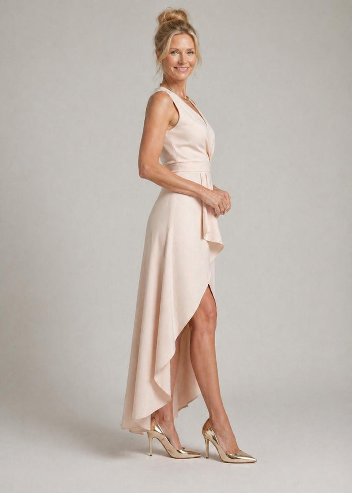 Stella & Grace™ | Abito Midi a Portafoglio con Scollatura a V