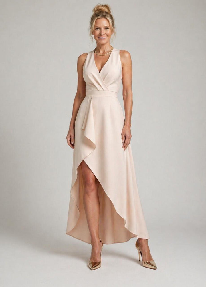 Stella & Grace™ | Abito Midi a Portafoglio con Scollatura a V