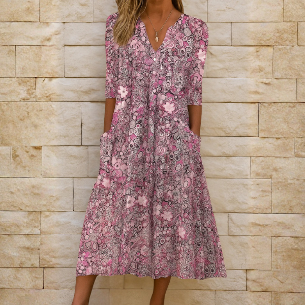OLIVIA | ROBE ÉLÉGANTE AVEC COL EN V