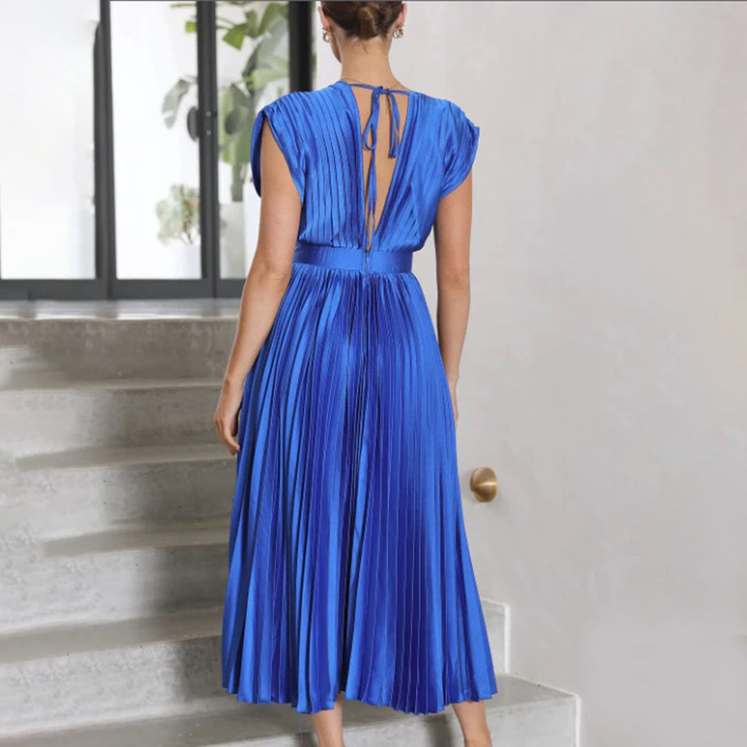 Stella & Grace™ | Vestito Midi Plissettato Senza Tempo