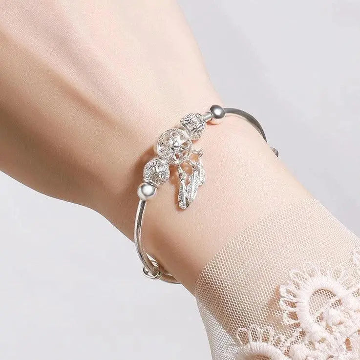 Bracelet Jonc Attrape-Rêves en Argent