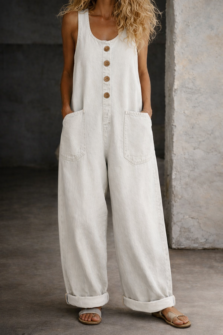 Willy | Salopette en Denim Coton Vintage Lavé