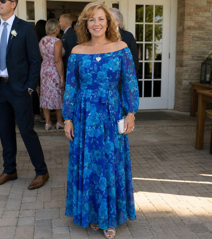 Stella & Grace™ | Abito Maxi Floreale con Spalle Scoperte