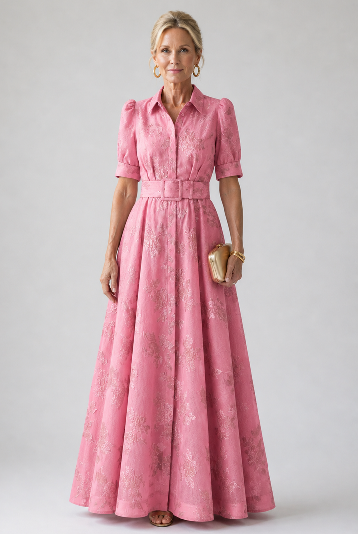 Stella & Grace™ | Abito Maxi Floreale con Cintura