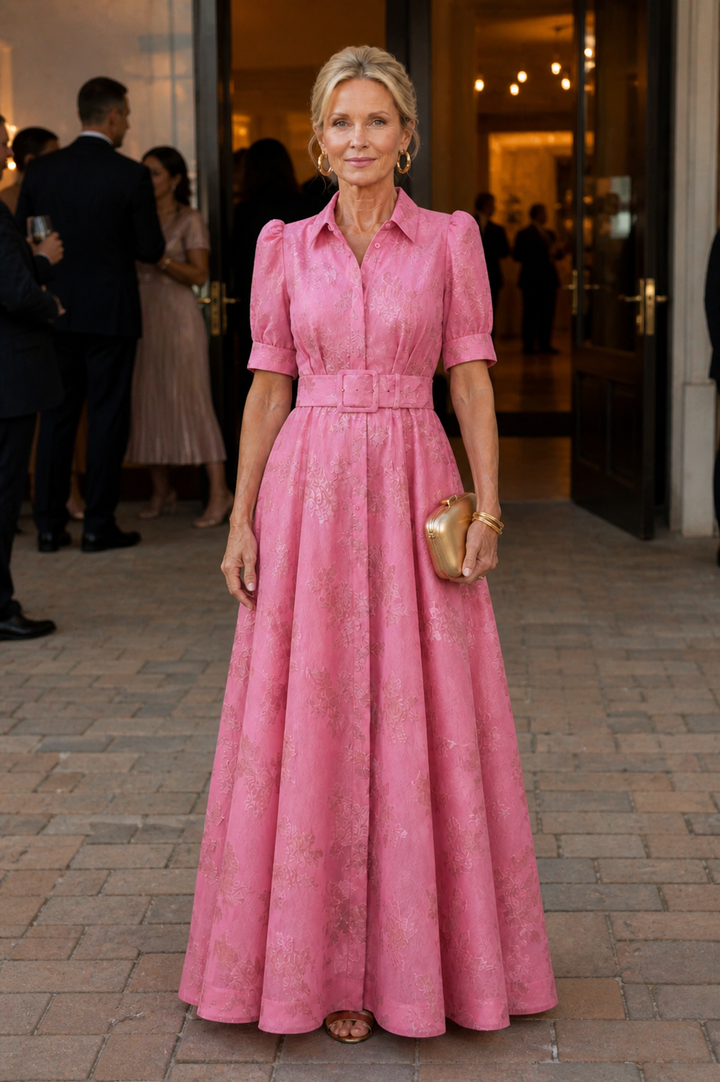 Stella & Grace™ | Abito Maxi Floreale con Cintura