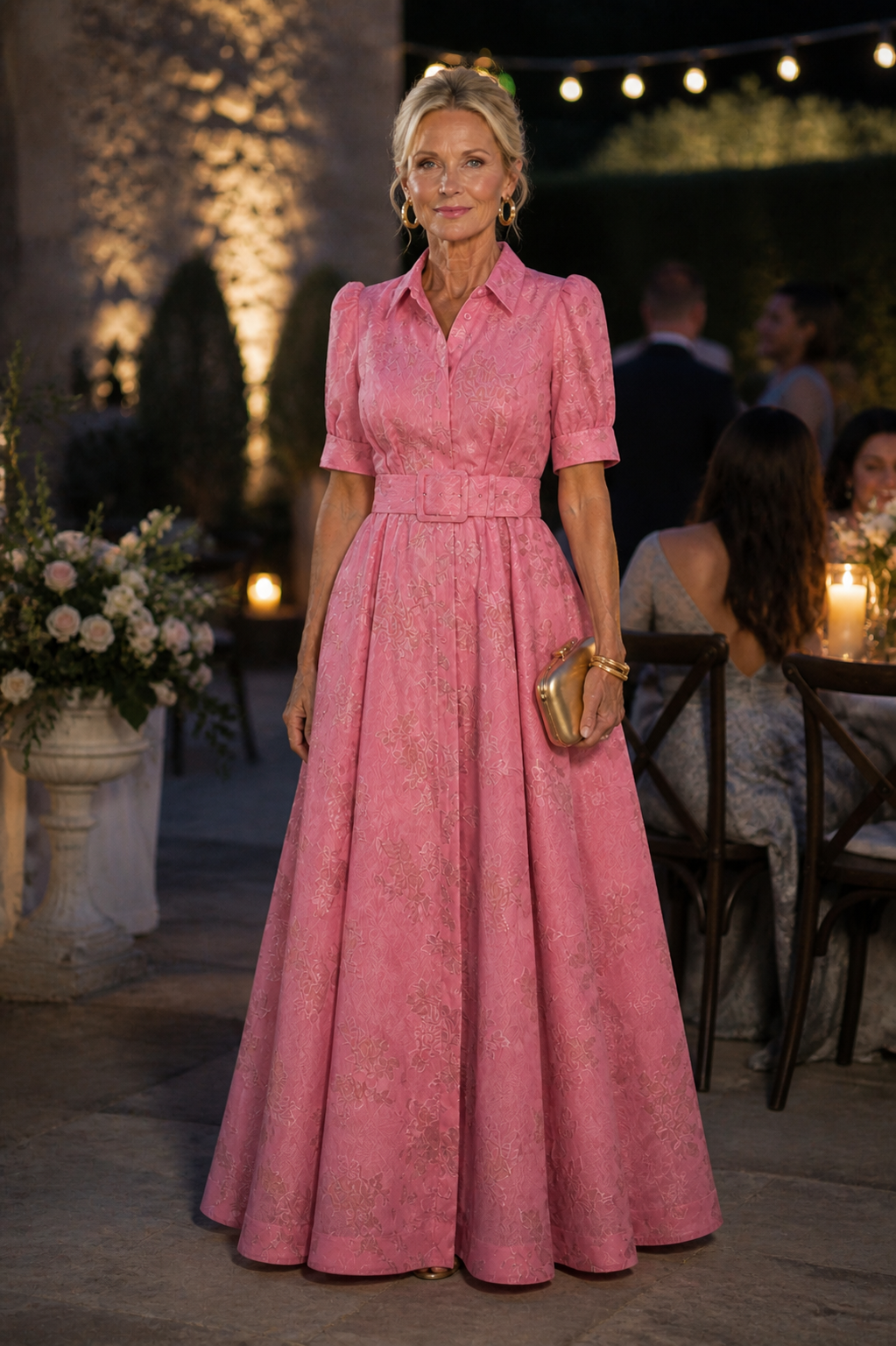 Stella & Grace™ | Abito Maxi Floreale con Cintura