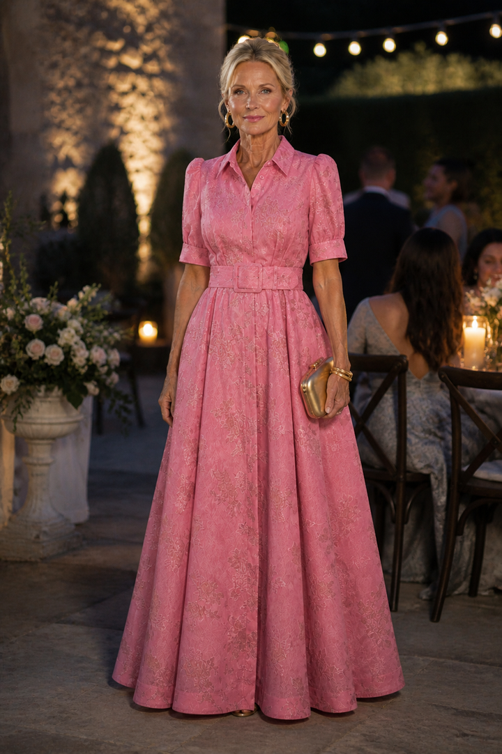 Stella & Grace™ | Abito Maxi Floreale con Cintura
