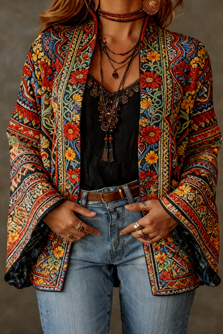 Kerrie - Kimono Boemo Premium con Tocco di Velluto