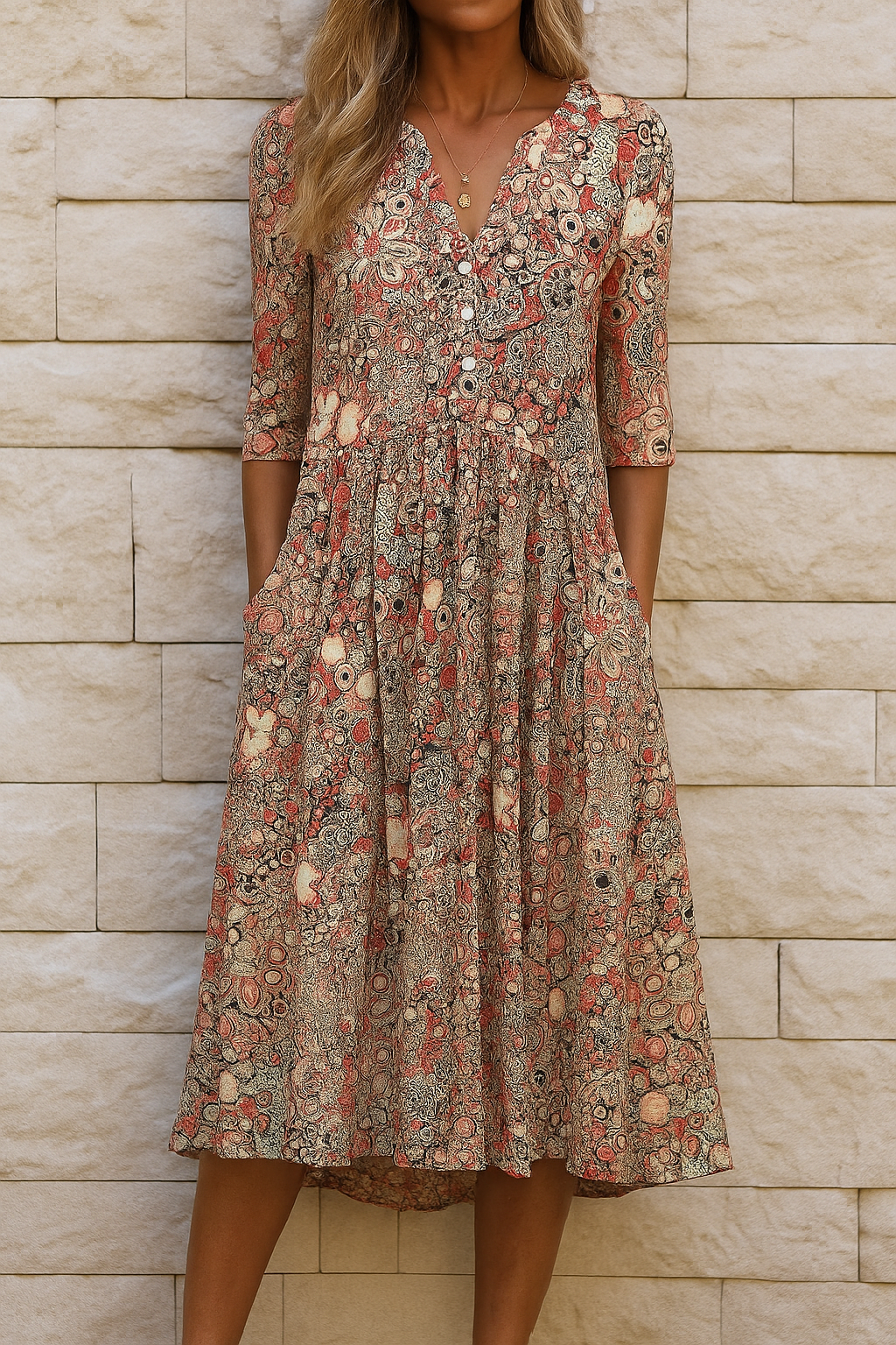 OLIVIA | ROBE ÉLÉGANTE AVEC COL EN V
