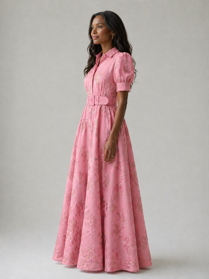 Stella & Grace™ | Abito Maxi Floreale con Cintura