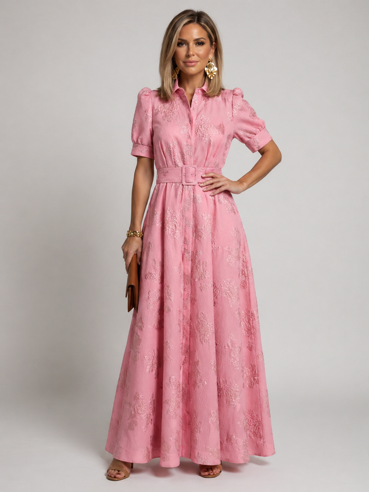 Stella & Grace™ | Abito Maxi Floreale con Cintura