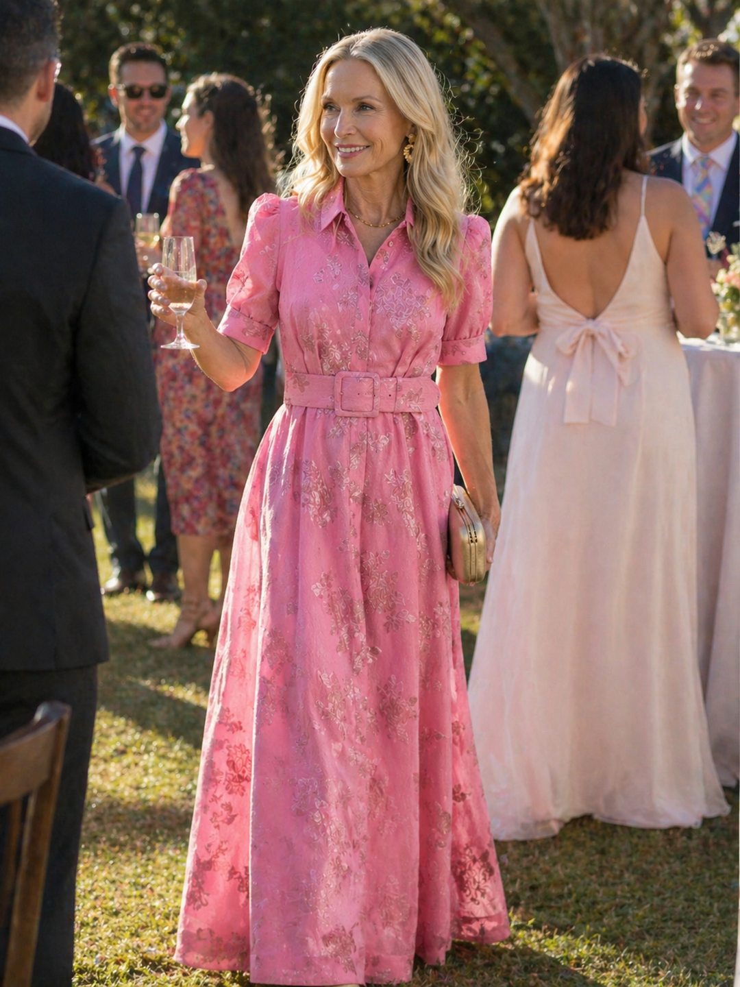 Stella & Grace™ | Abito Maxi Floreale con Cintura