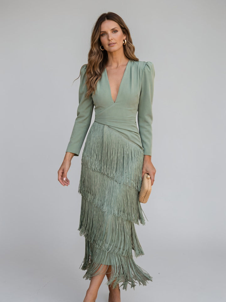 Sofia | Robe Élégante avec Franges