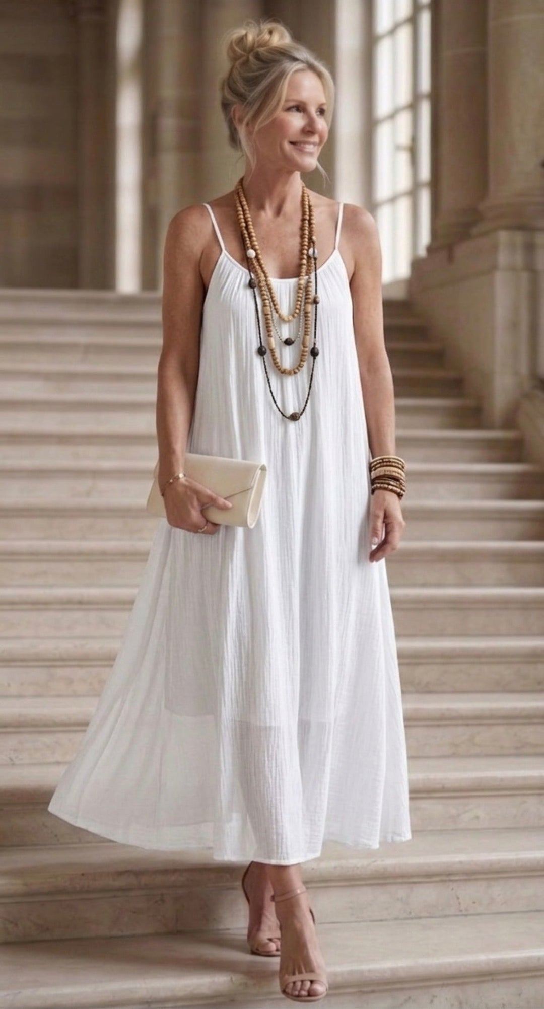 Keira | Abito Maxi Fluttuante Naturale