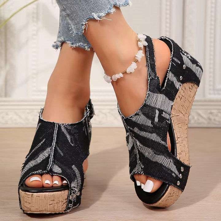 Deni | Sandales à Talon Wedge