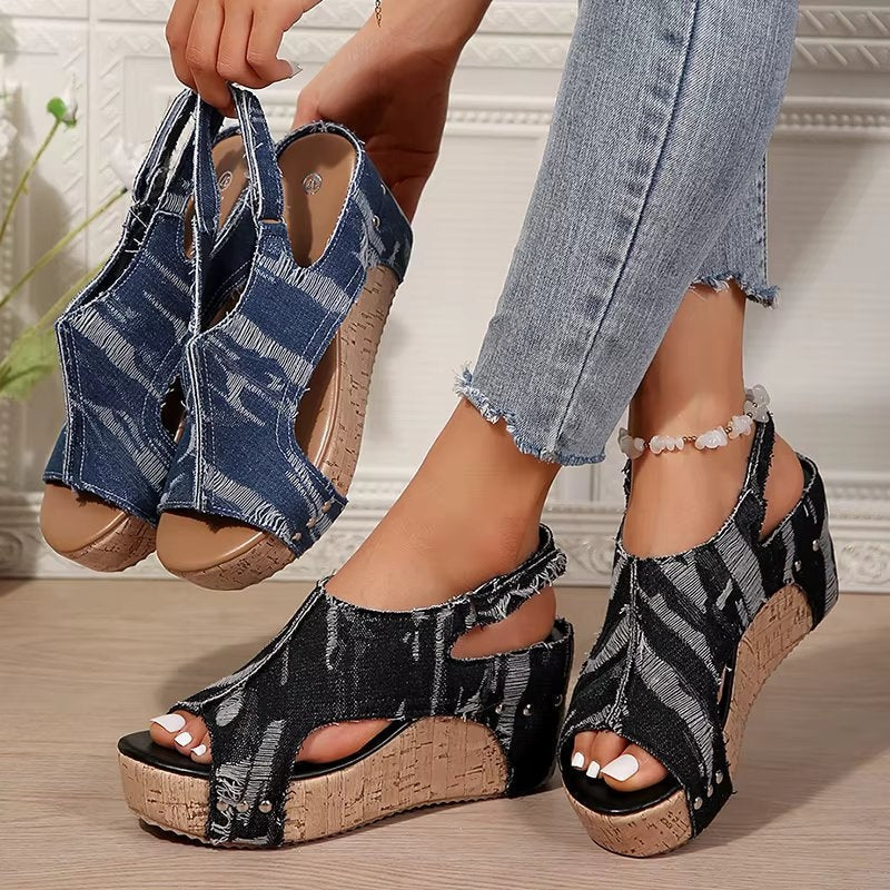 Deni | Sandales à Talon Wedge