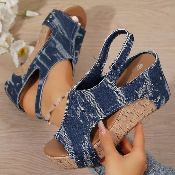 Deni | Sandales à Talon Wedge