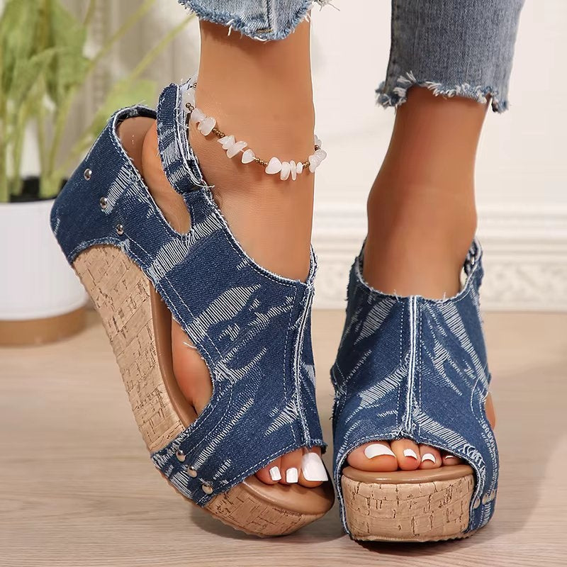 Deni | Sandales à Talon Wedge