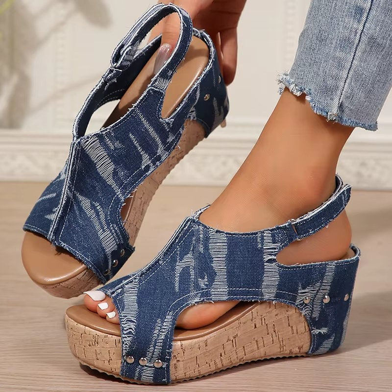 Deni | Sandales à Talon Wedge