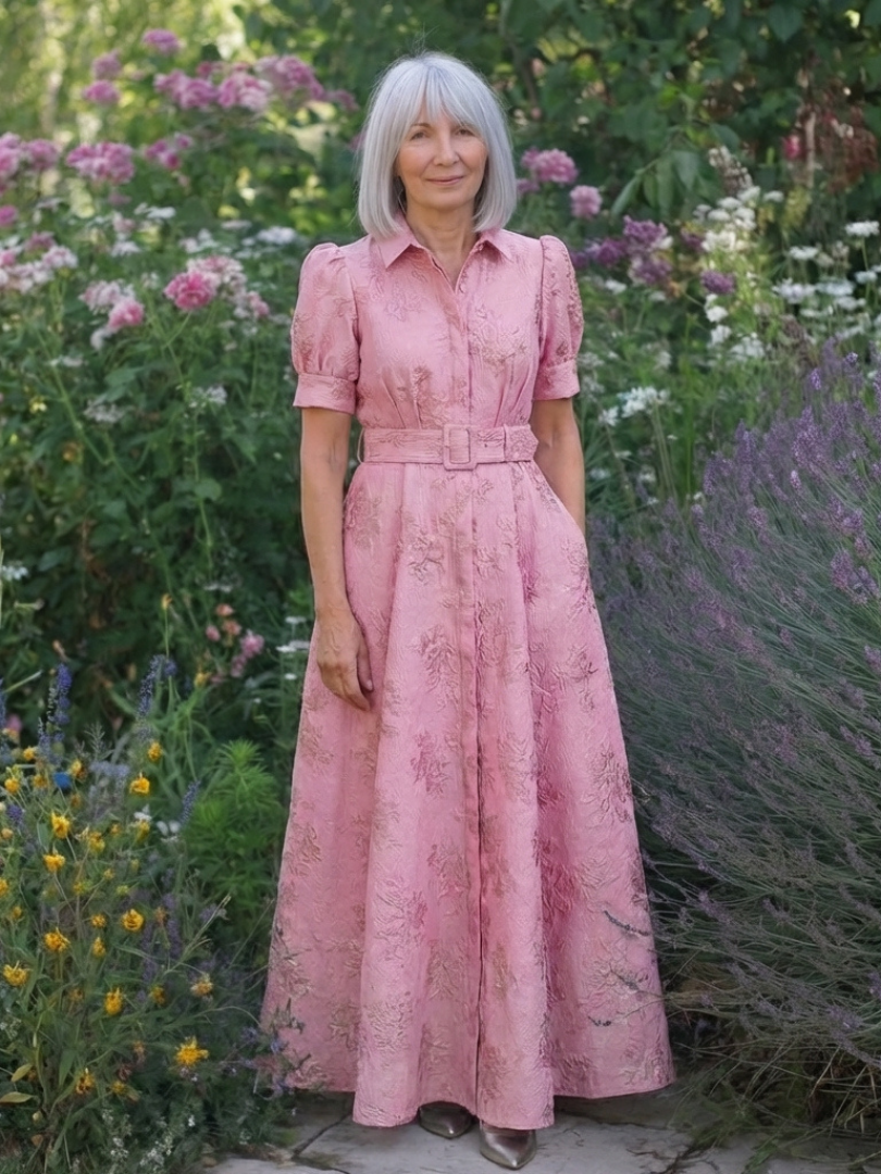 Stella & Grace™ | Abito Maxi Floreale con Cintura