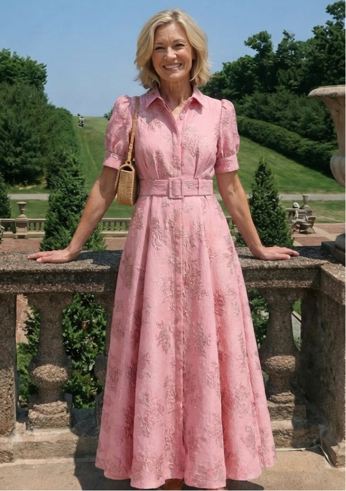 Stella & Grace™ | Abito Maxi Floreale con Cintura