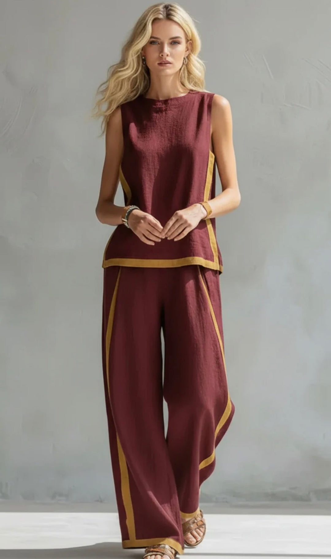 ESSENTIEL - Leila | Ensemble Élégant en Coton et Lin
