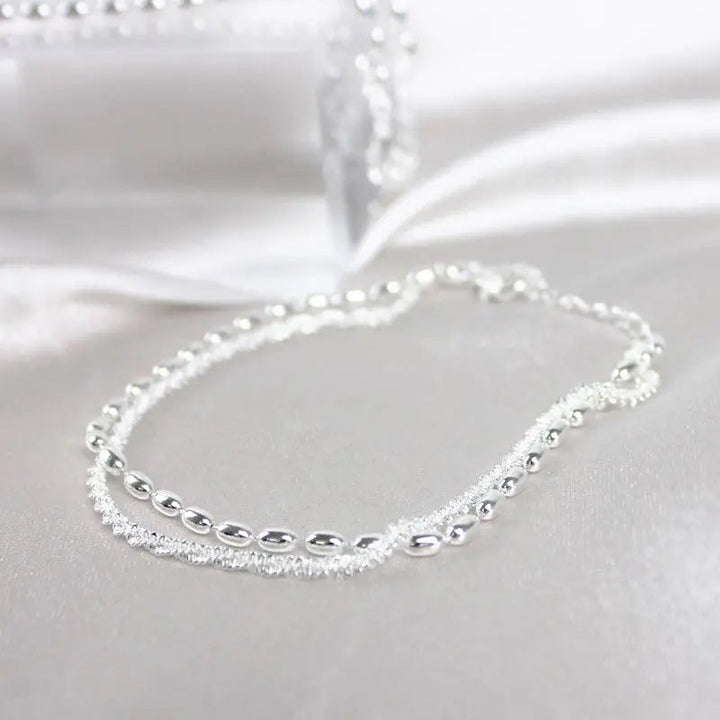 Bracelet Élégant en Argent Sertie de Pierres Zirconia