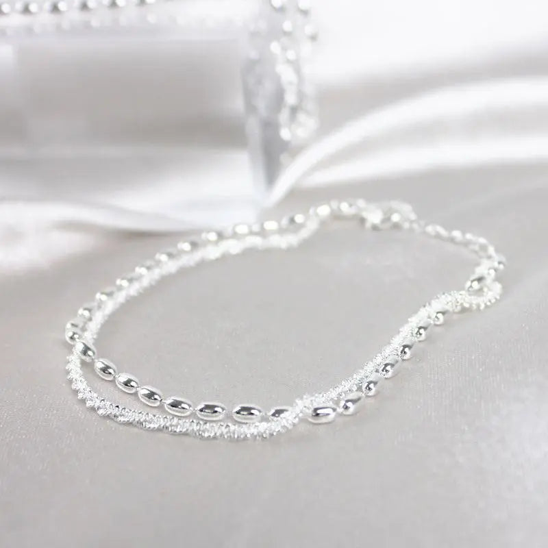 Bracelet Élégant en Argent Sertie de Pierres Zirconia