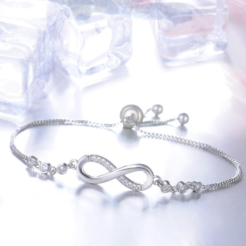 Bracelet Ajustable Infini en Or Rose Chic