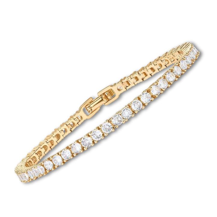 Bracelet de Tennis en Moissanite Plaqué Or