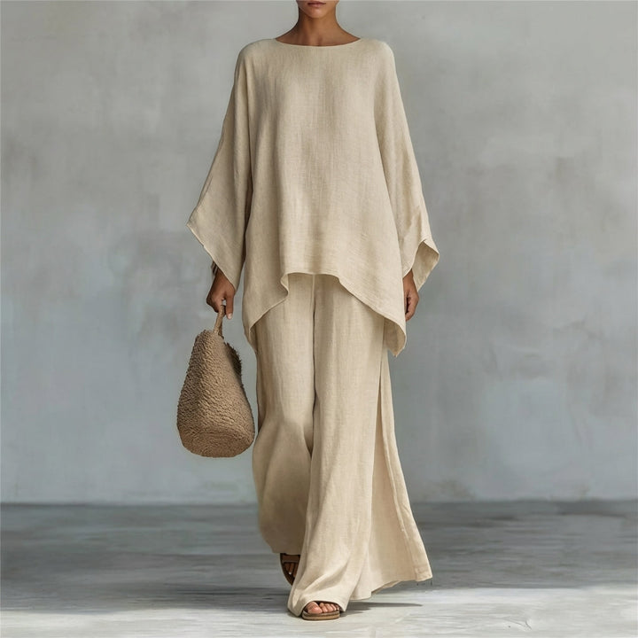 Solène | Ensemble de Deux Pièces avec manches longues et pantalon large
