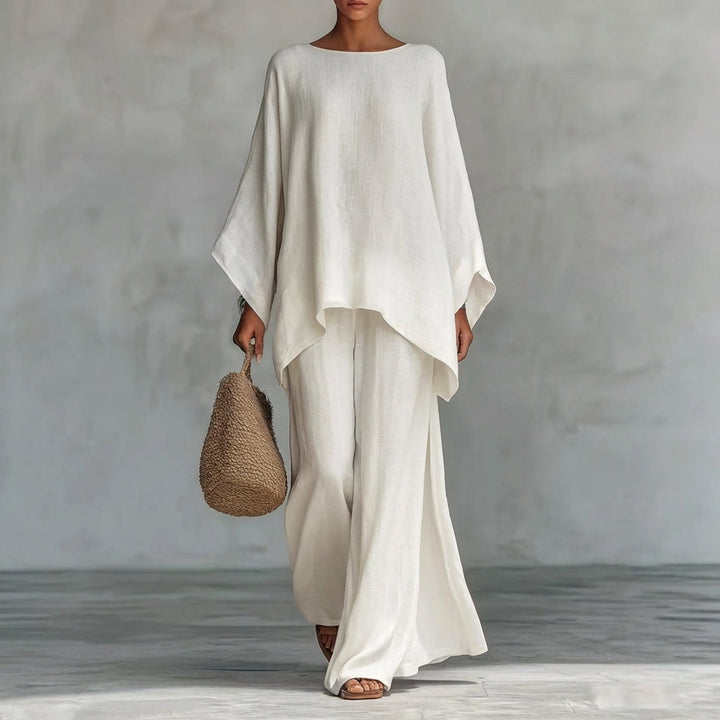 Solène | Ensemble de Deux Pièces avec manches longues et pantalon large