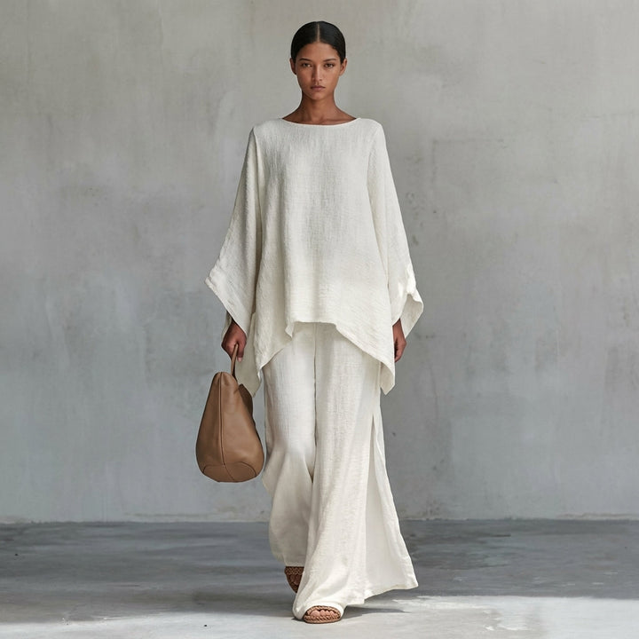 Solène | Ensemble de Deux Pièces avec manches longues et pantalon large