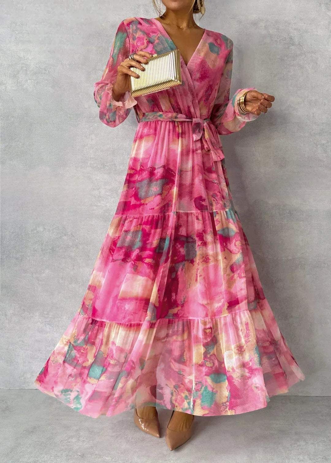 Robe portefeuille à motif floral