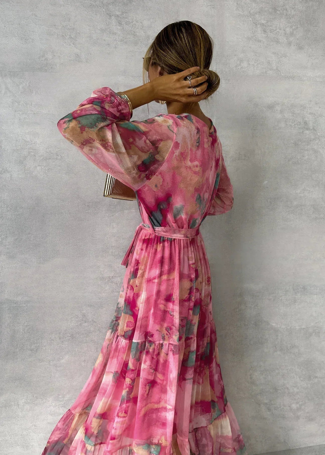 Robe portefeuille à motif floral