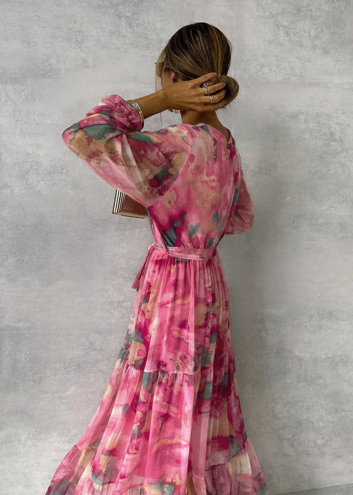 Robe portefeuille à motif floral