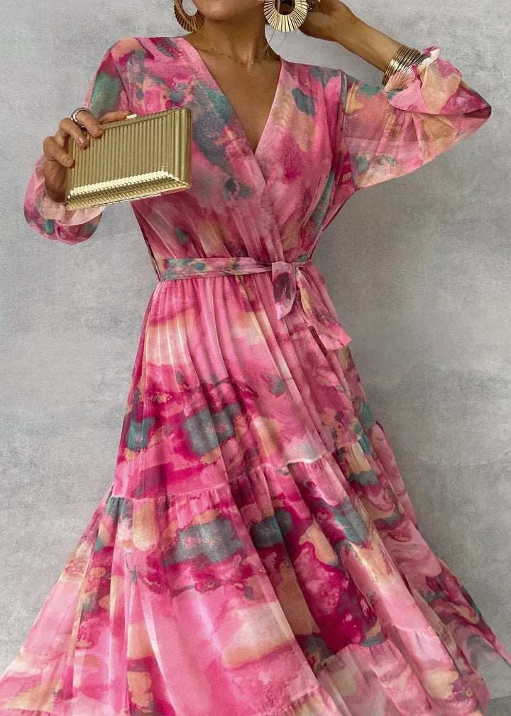 Robe portefeuille à motif floral