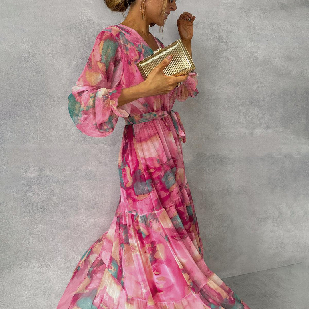 Robe portefeuille à motif floral