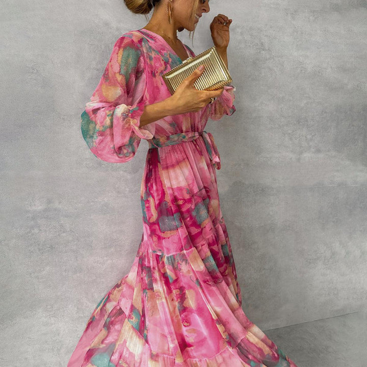 Robe portefeuille à motif floral