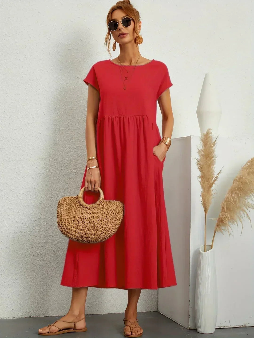 Ursina™ | Robe Midi Fluide