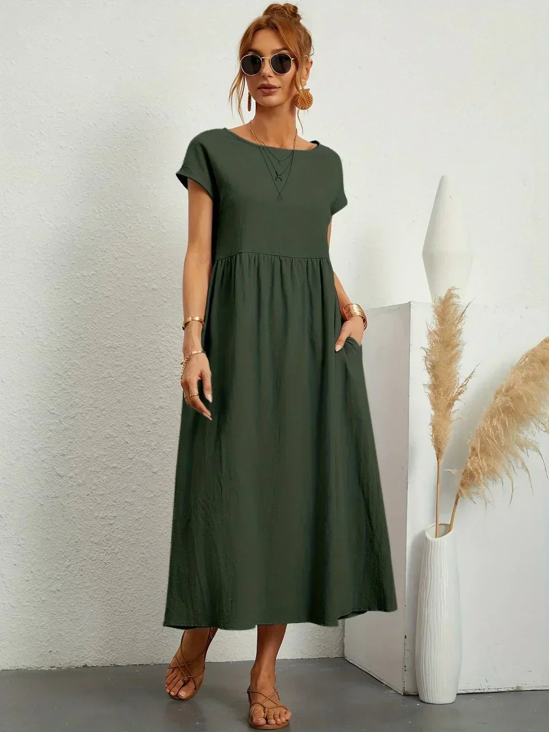 Ursina™ | Robe Midi Fluide