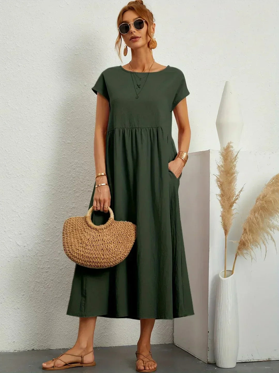 Ursina™ | Robe Midi Fluide